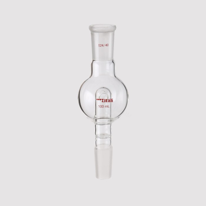 具孔玻板及回流孔的防溅球 上磨口：24/40，下磨口：24/40，100ml 特优级 - ACESUN艾斯琳