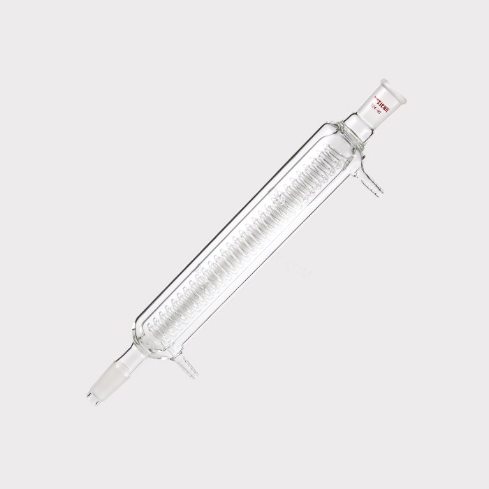 具夹层蛇型冷凝器 磨口：24/40，冷凝部分长度：300mm，小咀外径：10mm 特优级