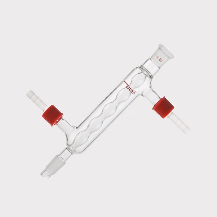 球型冷凝器 具可拆式小咀,磨口:14/20,有效长度:120mm,小咀外径:8mm 特优级 - ACESUN艾斯琳