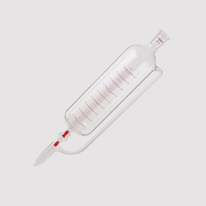精细可调式带刻度恒压滴液漏斗 磨口：24/40，节门孔径：4mm，1000ml 特优级