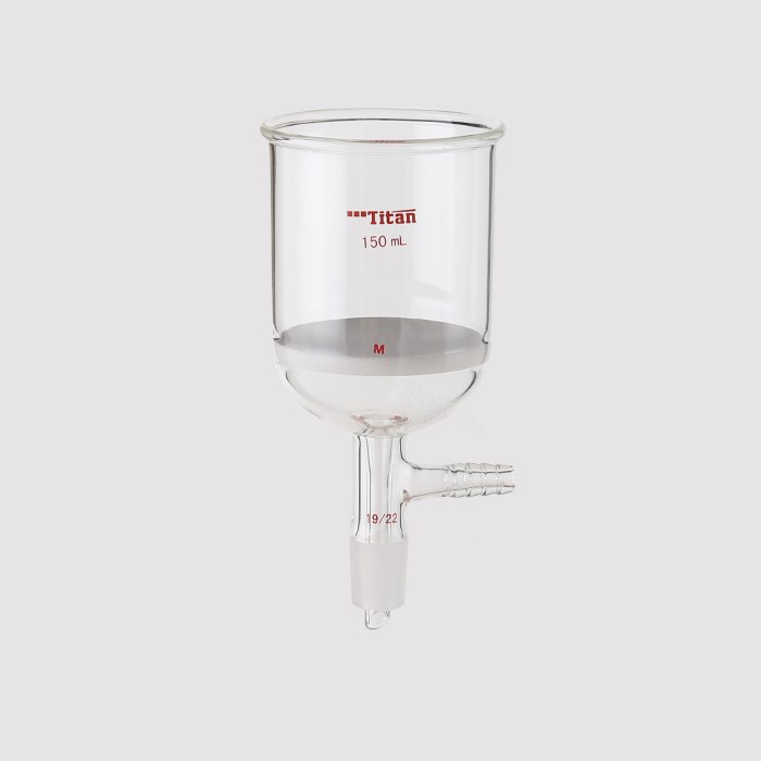 具磨口砂芯布什漏斗 150ml，磨口：19/22，G3砂板 特优级