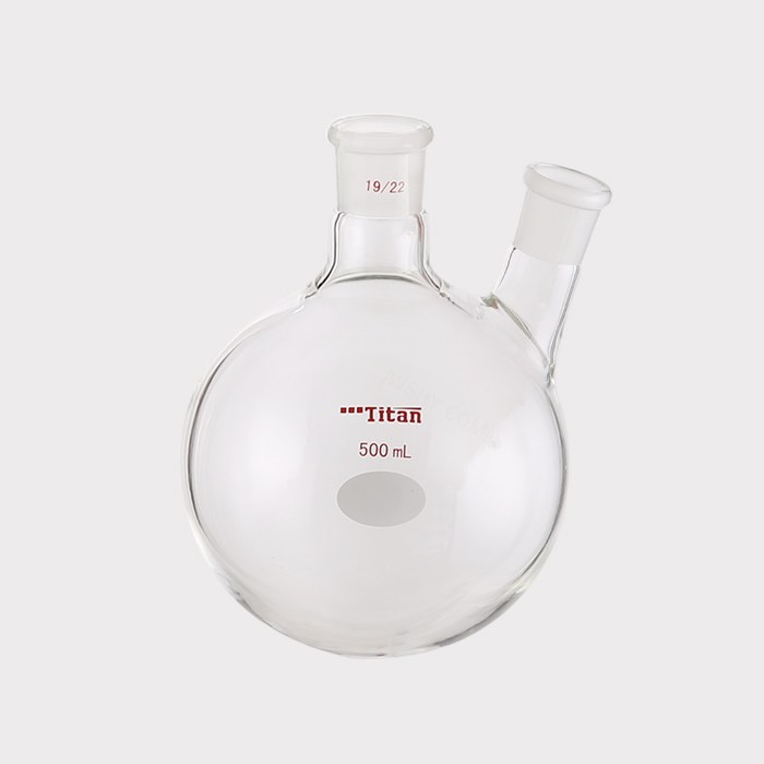 厚壁斜两口瓶 中间磨口：19/22，侧磨口：19/22，500ml 特优级 - ACESUN艾斯琳