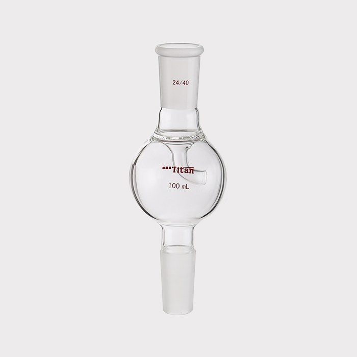 单内管蒸馏球 上磨口：24/40，下磨口：24/40，100ml 特优级 - ACESUN艾斯琳