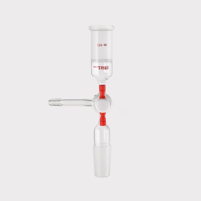抽气转换接头 具2mmT型三通四氟节门，磨口：24/40 特优级 - ACESUN艾斯琳
