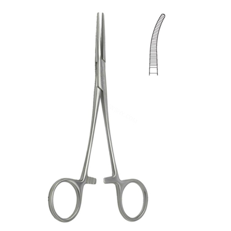 止血钳 弯全齿 12.5cm 科研专用