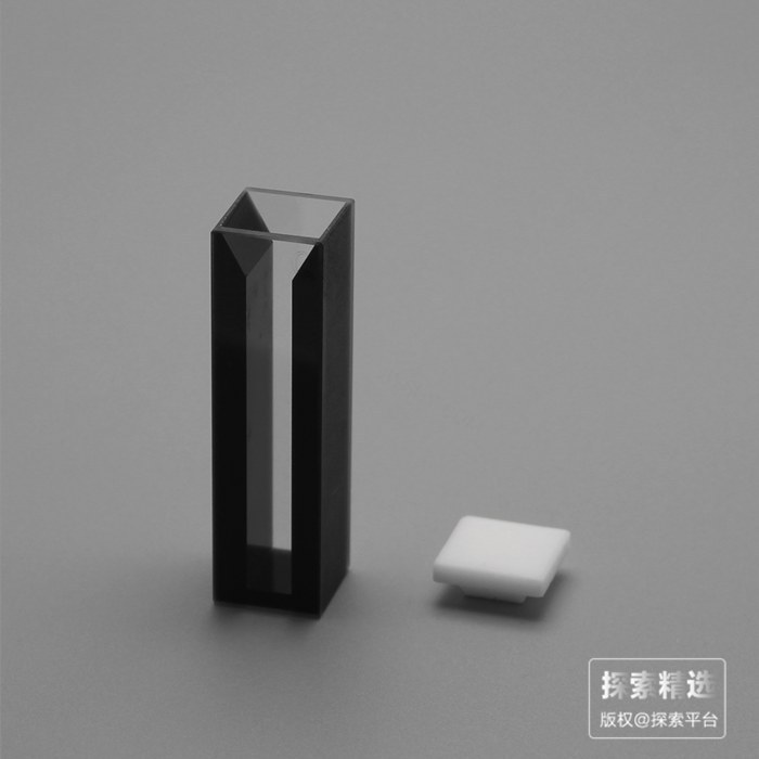 黑壁带盖微量石英比色皿 52.5&times;12.5&times;45mm（光路宽3mm）