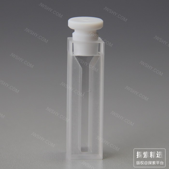 白壁带塞微量石英比色皿 32.5×12.5×45mm（光路宽3mm） - 玖梧精选