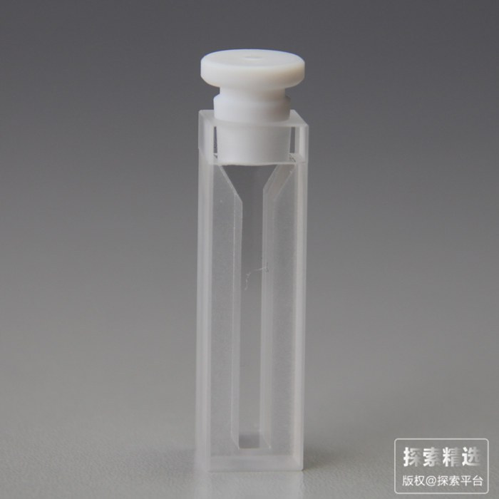 白壁带塞半微量石英比色皿 12.5&times;12.5&times;45mm（光路宽4mm）