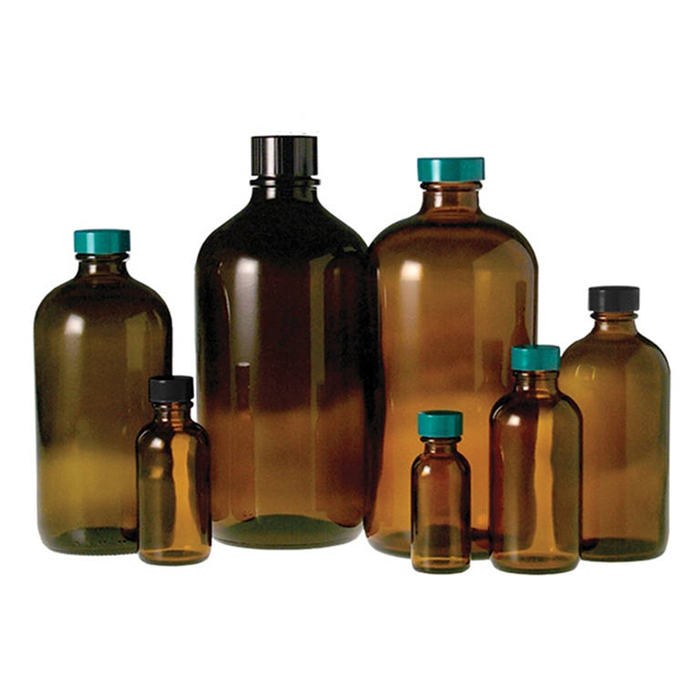 棕色窄口瓶 绿盖PTFE垫片 60ml 20-400