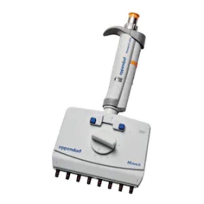 Eppendorf Research plus MoveIt可调间距手动移液器,8通道,15-300ul,桔黄色