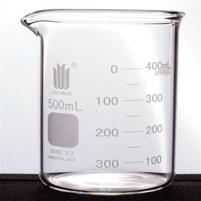 厚壁烧杯 双刻度线500ml 直径&times;高度&times;壁厚：85&times;125&times;3.0mm