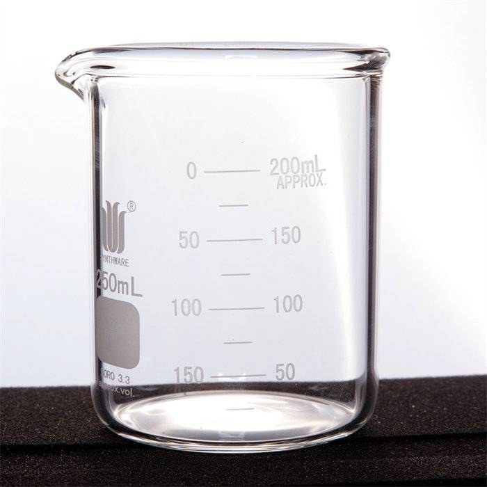 厚壁烧杯,双刻度线250ml 直径&times;高度&times;壁厚：70&times;98&times;3.0mm