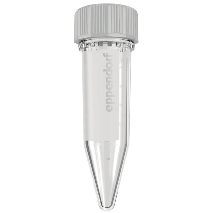 Eppendorf 5.0 mL 离心管, 螺旋盖, 无菌、无热原、 无DNA酶、无RNA酶和无DNA, 200个(2包