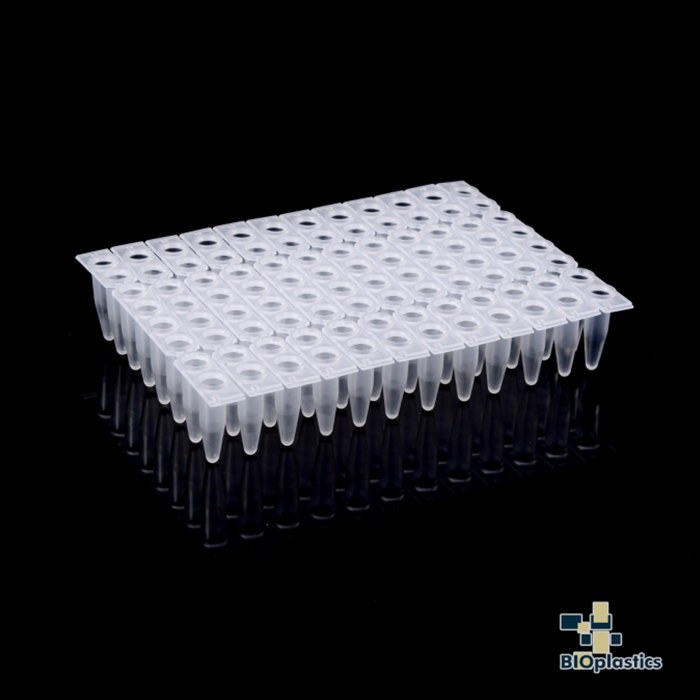 EU 0.2ml 薄壁无裙边可撕96孔板 磨砂 - Bioplastics