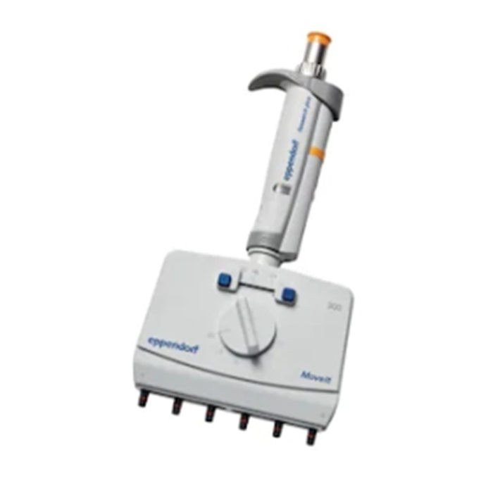 Eppendorf Research plus MoveIt可调间距手动移液器,6通道,15-300ul,桔黄色
