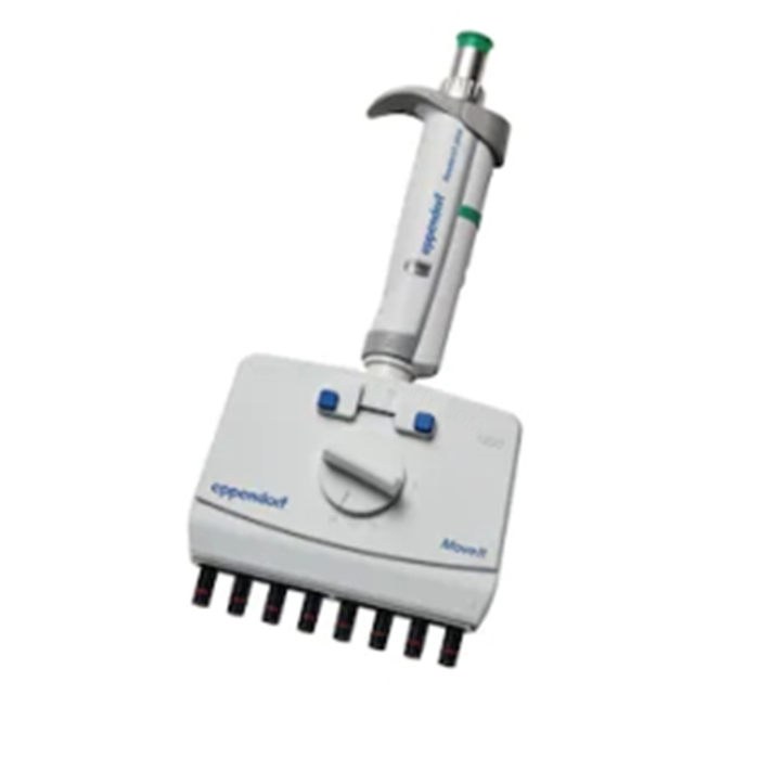 Eppendorf Research plus MoveIt可调间距手动移液器,8通道,120-1200ul,深绿色