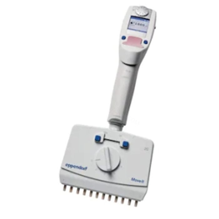 Eppendorf Xplorer plus MoveIt可调间距电动移液器,12通道,1-20ul,浅粉色