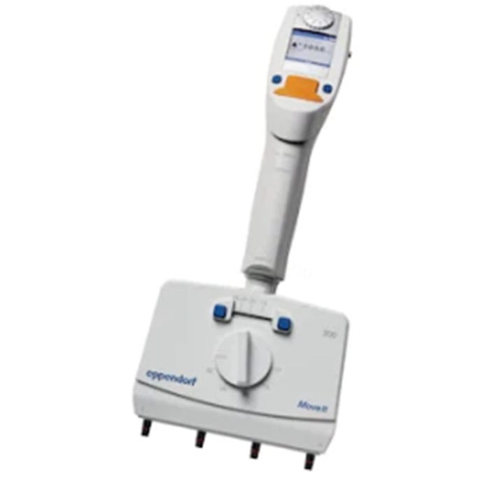 Eppendorf Xplorer plus MoveIt可调间距电动移液器,4通道,15-300ul,桔黄色