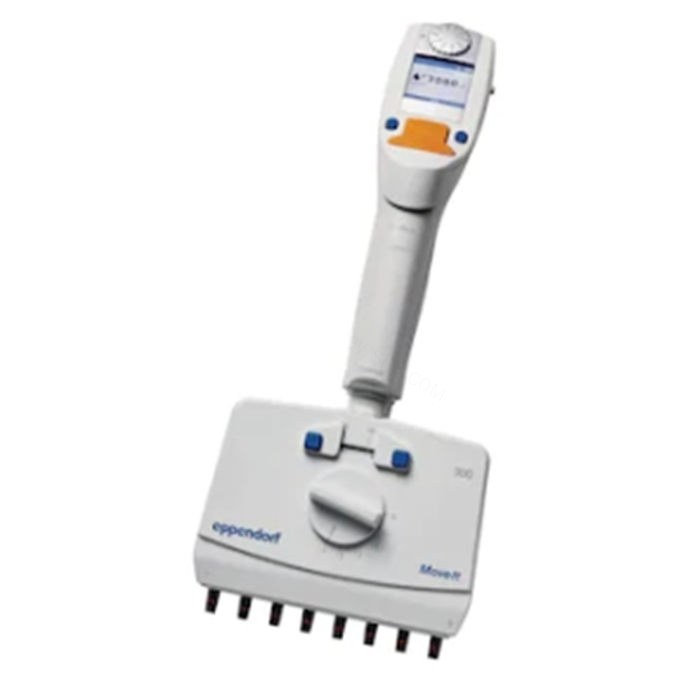 Eppendorf Xplorer plus MoveIt可调间距电动移液器,8通道,15-300ul,桔黄色