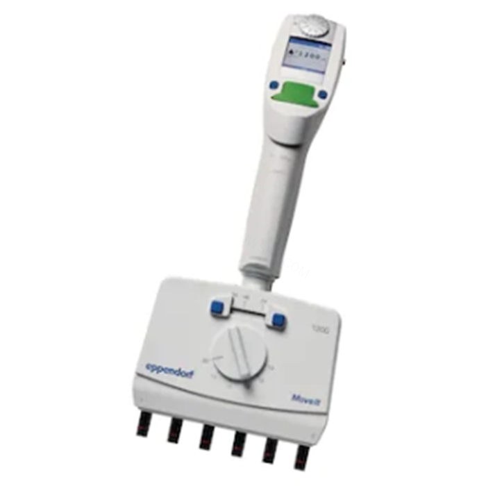 Eppendorf Xplorer plus MoveIt可调间距电动移液器,6通道,50-1200ul,深绿色