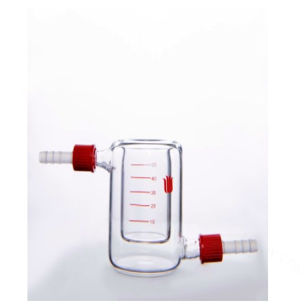 带可拆卸小咀夹套烧杯 100ml，小咀外径8mm