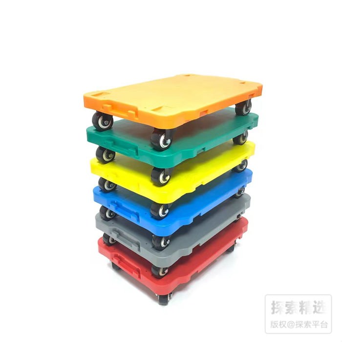 可拼接四轮平板车灰色色 600&times;400&times;125mm 承重100kg