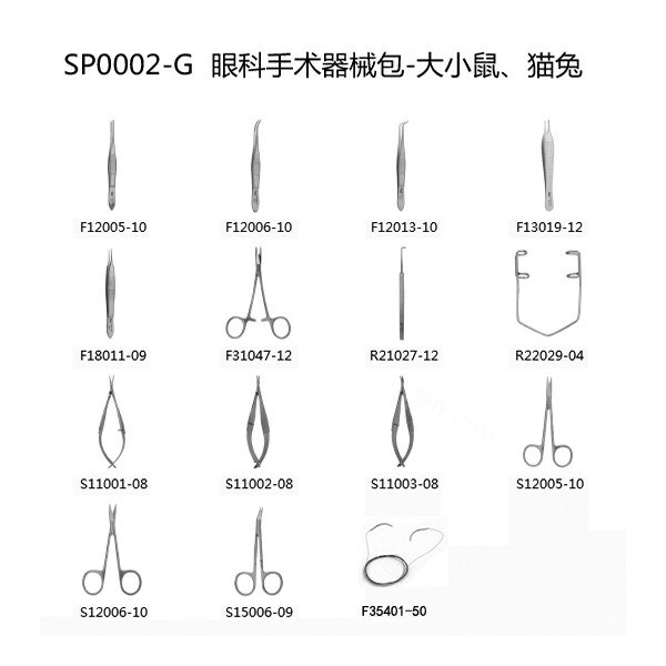 眼科器械包-大小鼠、猫兔 【仅限科研专用 用于动物实验】