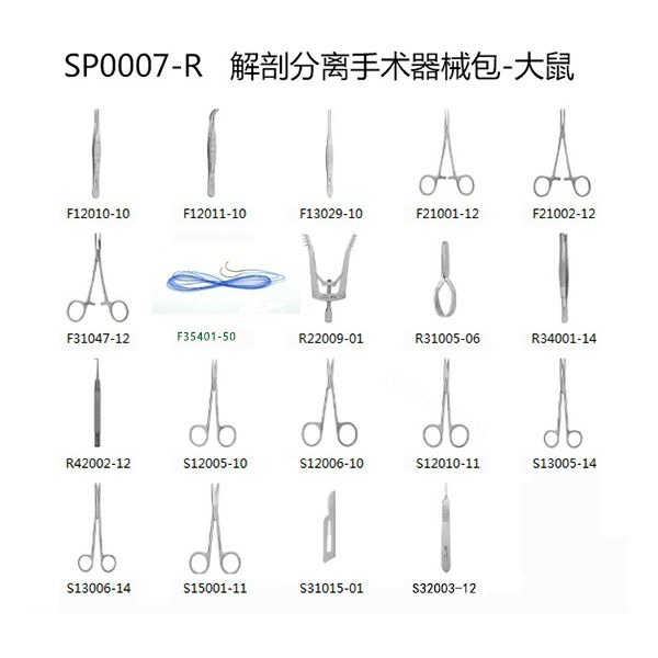 解剖分离器械包-大鼠 【仅限科研专用 用于动物实验】