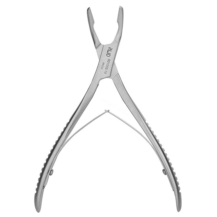 单关节咬骨钳 弯 14cm 【仅限科研专用 用于动物实验】 - 瑞沃德