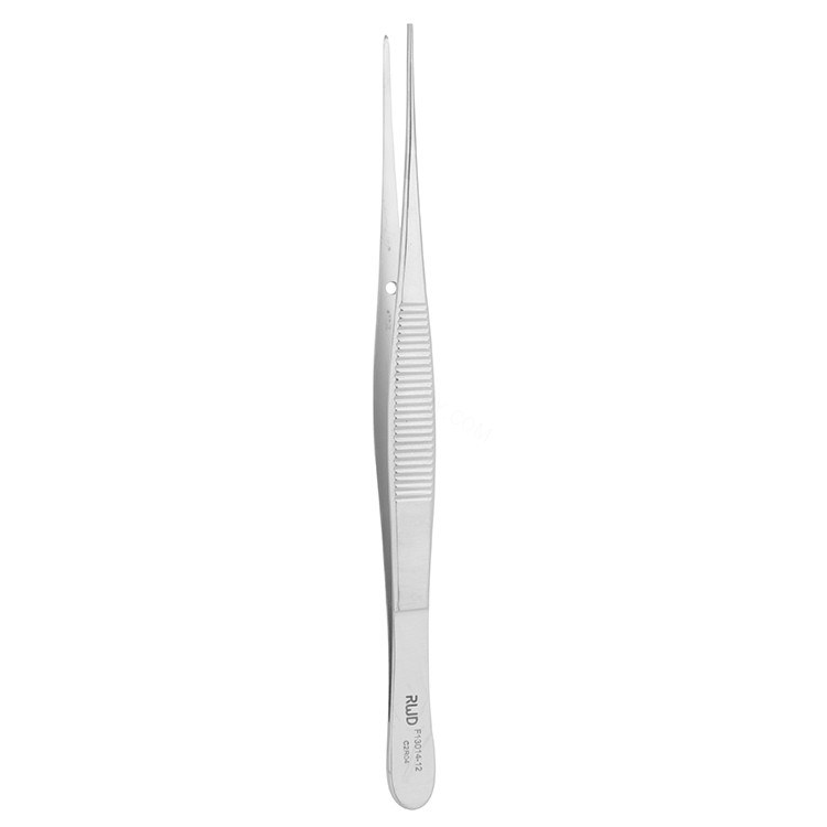 1x2齿组织镊 弯 10.5cm 【仅限科研专用 用于动物实验】 - 瑞沃德