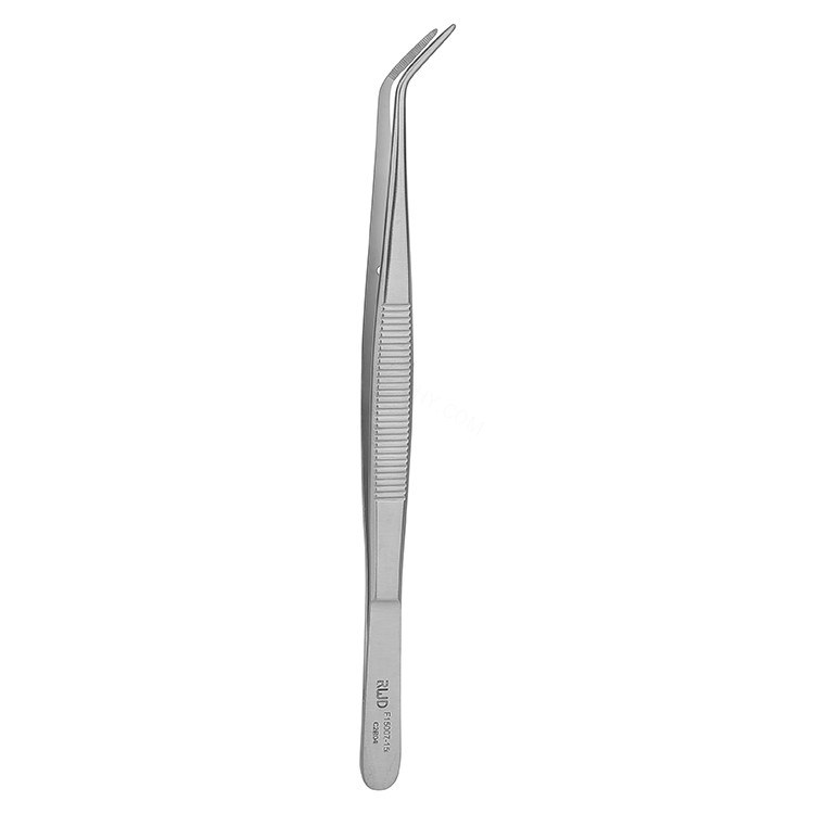 敷料镊 弯 15cm 【仅限科研专用 用于动物实验】