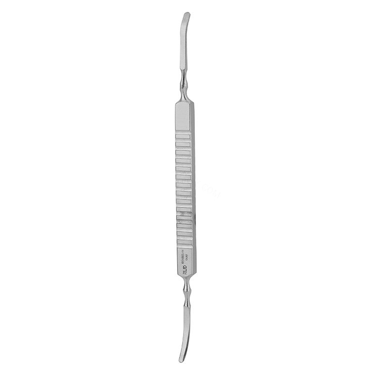 双头 微型刮铲 弯 11cm 【仅限科研专用 用于动物实验】