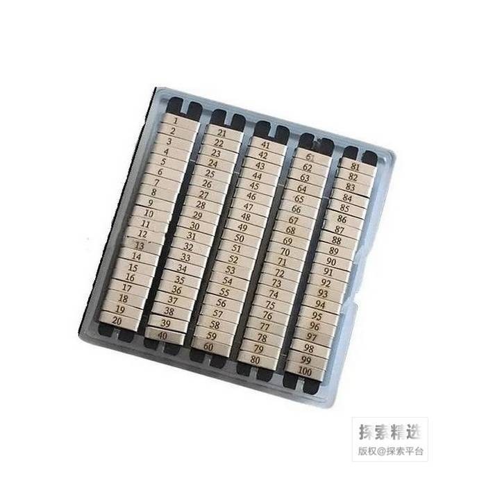不锈钢大小鼠耳标 1cm（固定编号：1-100） - 玖梧精选