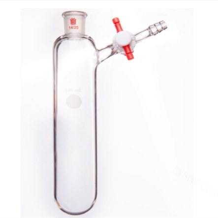 反应管 14/20，具2mm四氟节门，50ml