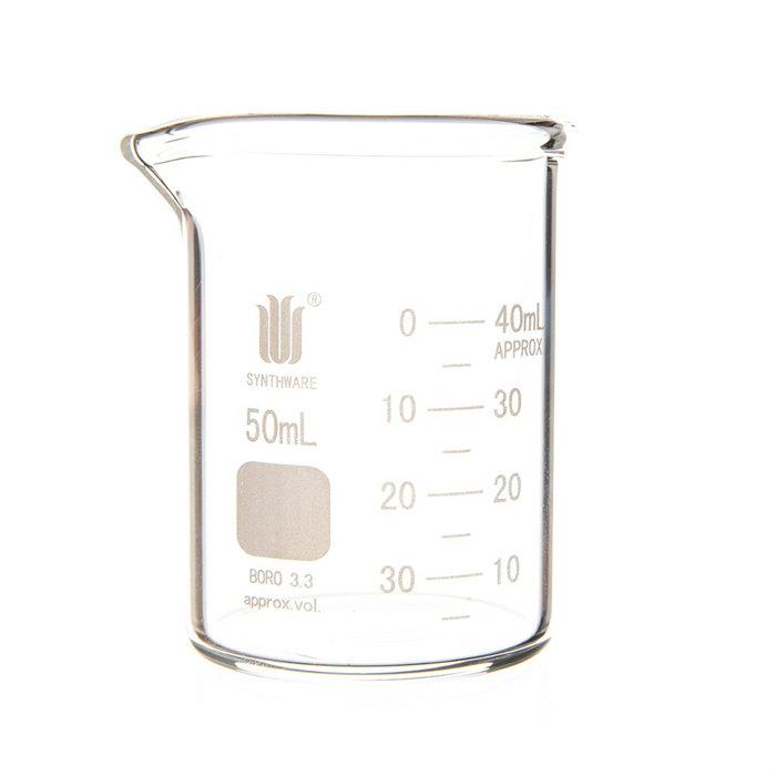 厚壁烧杯 双刻度线 50ml 直径&times;高度&times;壁厚：42&times;60&times;2.3mm