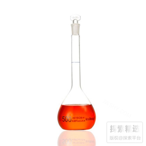 容量瓶（A级，量入式）500mL 透明