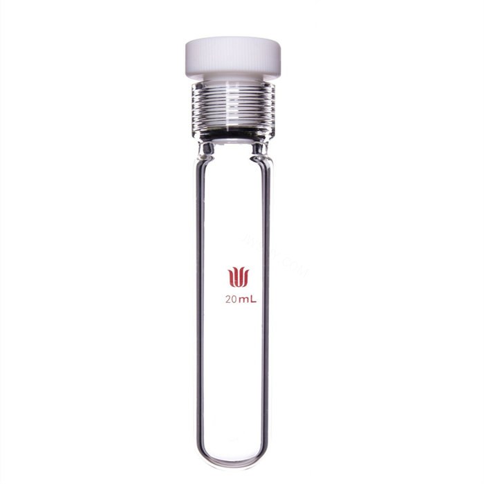 厚壁耐压瓶一套,20ml,15# 容量(mL)20 螺纹口15# 瓶身外径×螺纹口以下长度(mm)26*110 - 欣维尔