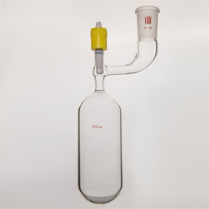 溶剂储存瓶,磨口：24/40,250ml,新型8mm高真空阀 容量 全包高真空节门 - 欣维尔