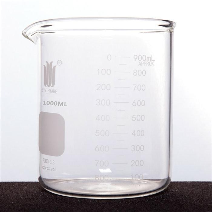 厚壁烧杯 双刻度线 1000ml 直径&times;高度：107&times;145mm
