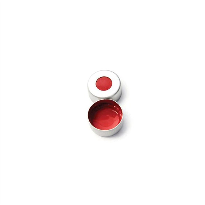 样品瓶盖 11mm银色铝制钳口 红色PTFE/白色硅胶/红色PTFE隔垫