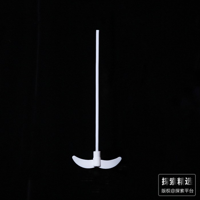 聚四氟乙烯搅拌桨 杆直径7mm 长500mm/叶展开100mm