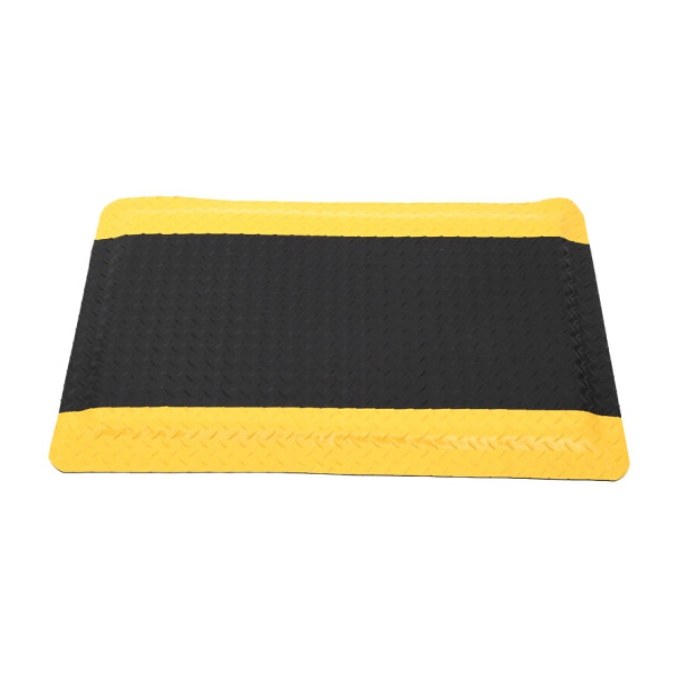 工业警示防滑地垫 加厚耐压耐磨发泡PVC 黑黄 60&times;90cm