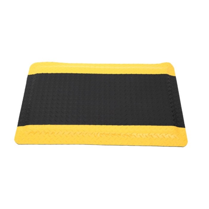工业警示防滑地垫 加厚耐压耐磨发泡PVC 黑黄 90×150cm - 安赛瑞/Safeware