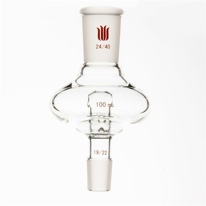 扁形防溅球,具回流孔,上磨口:24/40,下磨口:19/22,100ml - MANSWARE