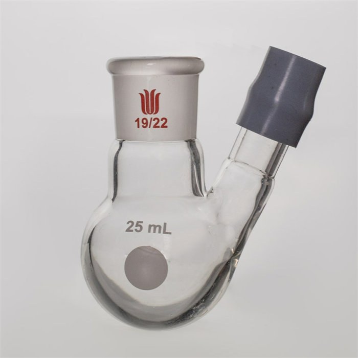 带胶帽温度计套管圆底烧瓶，25ml，磨口：19/22 - 欣维尔