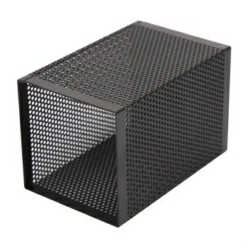 金属笔筒 黑色 方形 70&times;70&times;110mm