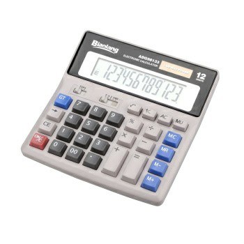 标朗12位数字显示计算器 浅灰色
