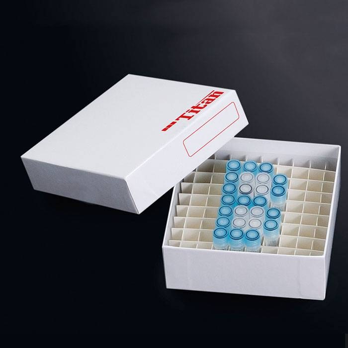 包膜纸质冻存盒，白色，耐受温度范围：-196&deg;C到121&deg;C，2英寸，尺寸133&times;133&t…