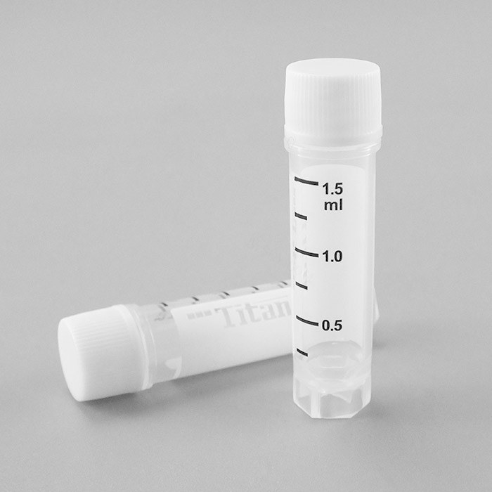 冻存管 1.5mL 白色盖 可放液氮气相 耐受温度：-191℃到121℃ 无菌