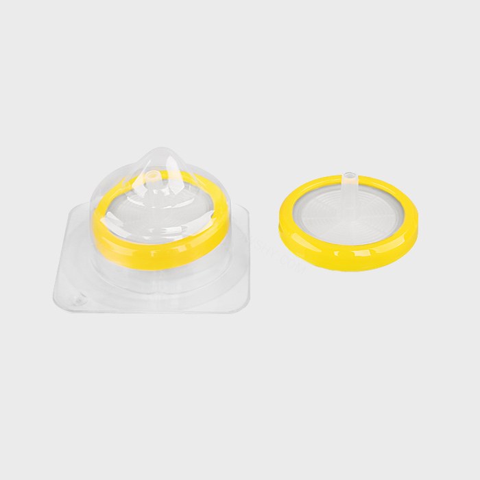 灭菌针头式滤器 单膜款 亲水性 聚偏氟乙烯（PVDF) 孔径0.22um 直径33mm 独立包装